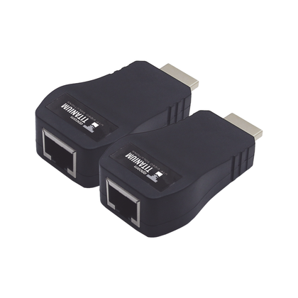 Kit Extensor hasta 25 Metros, Convertidor de Señal HDMI a UTP (Cat5e/Cat 6), Calidad PREMIUM, EPCOM TTHDMI2RJ