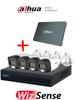 Kit de Vigilancia, 4 Canales, SSD 512GB, 4 Cámaras IL 2 MP con Micrófono, DVR Cooper-I WizSense, con IA/ 4 Ch+1 IP, Accesorios Incluidos, DAHUA DH-XVR1B04-I/DH-HAC-HFW1200CLN-IL-A/DHI-SSD-V800S512G