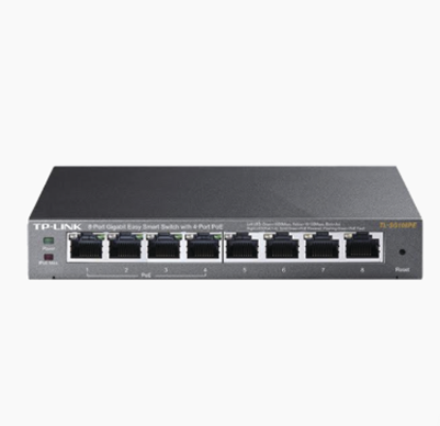 Switch Inteligente Administrable (Smart Switch), 8 puertos 10/100/1000 Mbps, 4 puertos PoE, TP-LINK TL-SG108PE