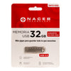 Memoria Flash USB 2.0, Capacidad 32GB, Carcasa Metálica, NACEB SNTU-032