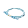 Jumper de Fibra Óptica Multimodo OM3 50/125 LC-LC OFNR (Riser), 2.0 mm, Dúplex, Aqua, 2 metros, LINKEDPRO LP-FOM3-LCLC-R02