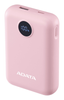 Power Bank (Cargador Portátil), 1 x USB (H) 1x USB-C (H), Capacidad: 10,000 mAh, Color Rosa, ADATA PC10022-12PK