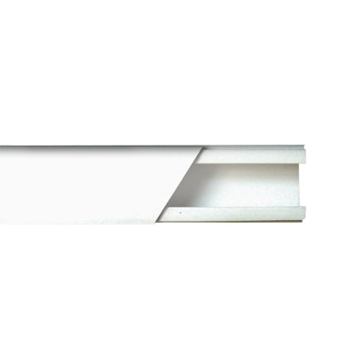 Tramo de Canaleta TMK-1720, Color Blanco de PVC, Auto Extinguible, de una Vía, 20 x 17, Longitud 2.5 Metros, Sin Adhesivo, THORSMAN 5201-01250