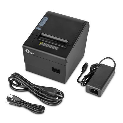 Impresora de Tickets (Miniprinter) Térmica, 80 mm, USB, LAN, 1D y 2D, Cortador Automático, Color Negro, QIAN QOP-T80UL-RI
