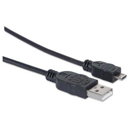 Cable de Datos Micro USB - USB (M-M), Longitud 1.0 Metros, MANHATTAN 307161