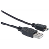 Cable de Datos Micro USB - USB (M-M), Longitud 1.0 Metros, MANHATTAN 307161