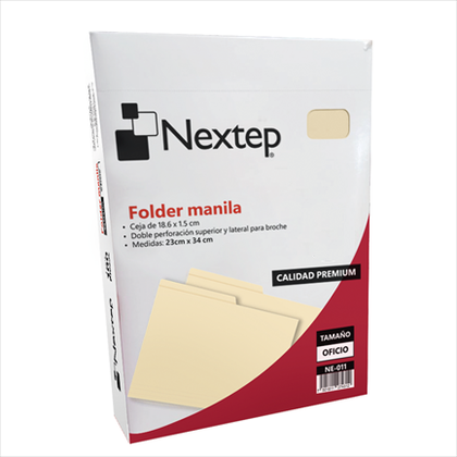 Folder Económico Tamaño Oficio, Color Manila, 1 Pieza, NEXTEP NE-011-PZA