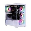 Gabinete Gamer Midi-Torre, ATX/Mini-iTX/Micro-ATX, Panel Lateral y Frontal de Cristal Templado, 4 Ventiladores Instalados, Iluminación RGB, No Incluye Fuente de Poder, Blanco, NACEB NA-0637B
