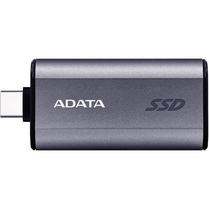 Unidad de Estado Sólido Externo (SSD), Modelo SC750, Capacidad 1TB, USB-C 3.2, 1,000Mb/s, Color Negro/Gris, ADATA SC750-1000G-CCBK