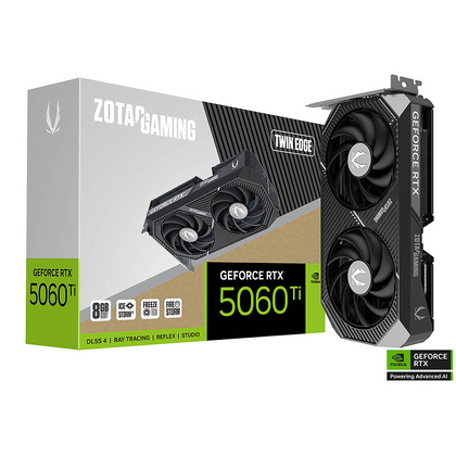 Tarjeta de Video NVIDIA GeForce RTX 5060Ti, 8G GDDR7, 128-bit, 1xHDMI, 3xDP, PCI Exp x8 5.0, ZOTAC ZT-B50610E-10M
