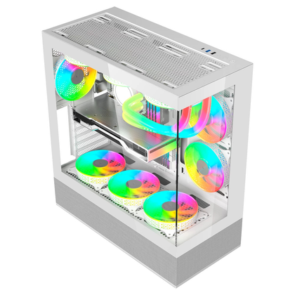 Gabinete BALAMRUSH Tank Super 9200 TB, Ventana RGB, Midi-Tower, ATX/Micro-ATX/ITX, USB 3.0/2.0, sin Fuente, 3 Ventiladores RGB Instalados, Color Blanco, ACTECK BR-938730