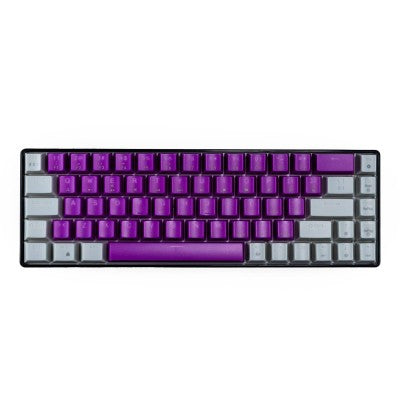 Teclado Gamer, Mecánico, 60% con Teclas Intercambiables, RGB, Alámbrico (USB), Color Morago/Gris, NACEB NA-0963M