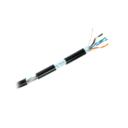 Bobina de Cable UTP Car. 6, Exterior Blindado tipo FTP (Climas Extremos), 305 Metros (1,000 ft), UL, Color Negro, Para CCTV, Video HD y Redes de Datos, LINKEDPRO PRO-CAT-6-EXT