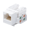 Módulo Jack Keystone Cat6 con Terminación 110 (Punchdown) para Faceplate, Color Blanco, LINKEDPRO LP-KJ-601-WH