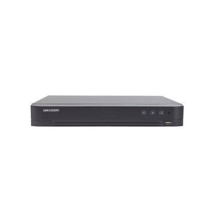 DVR 4 Canales TurboHD + 2 Canales IP, 5 MP Lite - 3K Lite, Acusense (Evista Falsas Alarmas), Audio por Coaxitrón, 1 Bahía HDD, Salida de Video en Full HD, HIKVISION IDS-7204HQHI-M1/S(C)