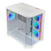 Gabinete Gamer Modelo XZ150 Midi-Tower, ATX/Micro ATX/Mini-ATX, Panel Lateral de Cristal Templado, 4 Ventiladores Incluidos, RGB, No Incluye Fuente de Poder, Color Blanco, XZEAL XZGAXT1W