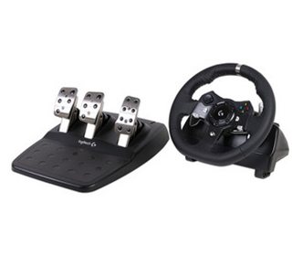 Volante de Carreras Modelo G920 Driving Force, Rotación 900°, Compatible con PC, Xbox One, 3 Pedales, LOGITECH 941-000122