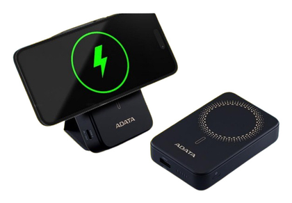 Power Bank (Cargador Portátil Inalámbrico), 1 x USB (H) 1x USB-C (H), Capacidad: 10,000 mAh, Color Negro, ADATA PR100-12BK