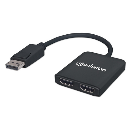 Divisor de Video DisplayPort Macho- 2xHDMI Hembra, MANHATTAN 152716