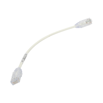 Cable de Parcheo TX6, UTP Cat6, Diámetro Reducido (28AWG), Color Blanco, 8in (20.2cm), PANDUIT UTP28SP8IN