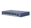 Switch Gigabit PoE+, No Administrable, 8 Puertos 10/100/1000 Mbps PoE+, 1 Puerto 10/100/1000 Uplink + 1 Puerto SFP, 120 W, HIKVISION DS-3E0510P-E