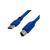 Cable de Datos para Impresora, USB-A a USB-B (M-M), USB 3.0, Color Azul, Longitud 1.8 Metros, GIGATECH CU3IMP-1.8