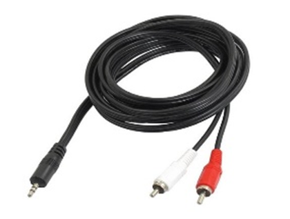 Cable Adaptador de Plug 3.5mm a 2 Plug RCA Estéreo, 1.8 Metros, GIGATECH CAR-1.8