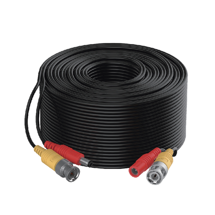 Cable Coaxial Siamés (Mini RG59) + Alimentación, 20 Metros, CCA, Soporta 1080p (2 MP) hasta 4K (8 MP), Uso Interior y Exterior, HIKVISION DS-1LH1S2C-20