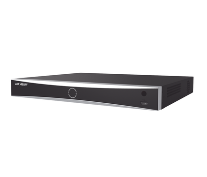 NVR 12 MP (4K), 8 Canales IP, 8 Puertos PoE+, AcuSense, Reconocimiento Facial, 2 Bahías HDD, HDMI en 4K, Alarmas I/O, 300 Metros PoE Modo Ext, HIKVISION DS-7608NXI-K2/8P