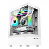 Gabinete Gamer Modelo XZGAZNY1W Mini-Tower, Micro ATX/Mini-ATX, Panel Lateral de Cristal Templado, 3 Ventiladores Incluidos, RGB, No Incluye Fuente de Poder, Color Blanco, XZEAL XZGAZNY1W