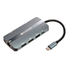Adaptador USB-C 8 en 1/HDMI/3 Puertos USB 3.0/Lector SD y TF, NACEB NA-0129