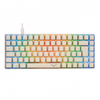 Teclado Gamer, Mecánico Gray Basilik, 75% RGB, Alámbrico (USB), Huano Red, Color Blanco, NACEB NA-0970