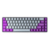 Teclado Gamer, Mecánico, 60% con Teclas Intercambiables, RGB, Alámbrico (USB), Color Gris/Morado, NACEB NA-0963G