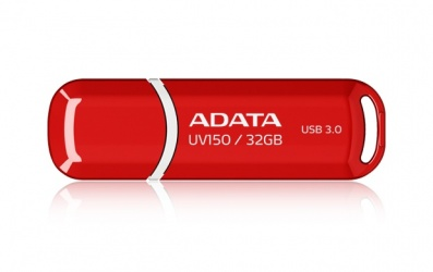 Memoria Flash USB, Capacidad 32GB, Modelo UV150, USB 3.0, Color Rojo, ADATA AUV150-32G-RRD