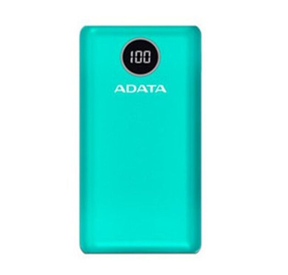 Power Bank (Cargador Portátil), 2 x USB (H) 1x USB-C (H), Capacidad: 20,000 mAh, Color Verde, ADATA AP20000QCD-DGT-CGN