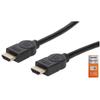 Cable de Video HDMI, Alta Velocidad, M-M, con Canal Ethernet Premium, 5 Metros, Color Negro, MANHATTAN 355360