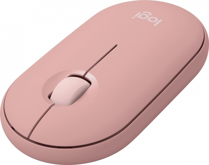 Ratón (Mouse) Óptico Inalámbrico Pebble 2 M350s, RF + Bluetooth, USB, Color Rosa, LOGITECH 910-007048