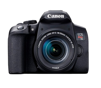 Cámara Digital Fotográfica SLR EOS Rebel T8i, 24.1 MP, 18mm-55mm, Enfoque Automático, 7.6cm (3