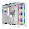 Gabinete Gamer Modelo XZ150 Midi-Tower, ATX/Micro ATX/Mini-ATX, Panel Lateral de Cristal Templado, 4 Ventiladores Incluidos, RGB, No Incluye Fuente de Poder, Color Blanco, XZEAL XZGAXT1W