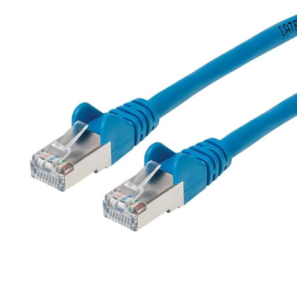 Cable de Red (Patch Cord) Cat6A, S/FTP RJ45, 0.9 Metros, Color Azul, INTELLINET 741477