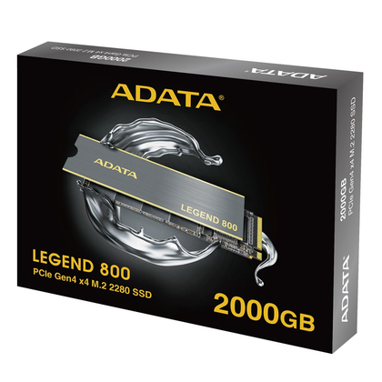 Unidad de Estado Sólido (SSD) Legend 800 de 2TB, M.2 NVMe PCIe 4.0, ADATA ALEG-800-2000GCS