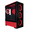 Gabinete Balam Rush THINOS, Ventana RGB, FULL-Tower, ATX/EATX/Micro-ATX/Mini-ITX, USB 3.0/2.0, sin Fuente, 4 Ventiladores ARGB Instalados, Color Negro/Rojo, ACTECK BR-932257