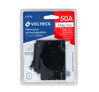 Interruptor Termomagnético Volteck, 1 Polo 50 A, TRUPER IT-150