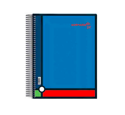 Cuaderno Profesional Cuadro Grande 7 Mlimetros, 100 Hojas, Espiral, ESTRELLA 684