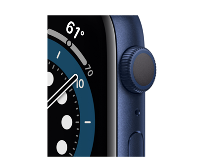 Apple Watch Series 6 de 40mm con GPS, CPU Dual Core S6, Pantalla Retina OLED, Wi-Fi, BT 5.0, WatchOS 7, Incluye Correa Deportiva Azul, Color Azul, APPLE MG143LZ/A