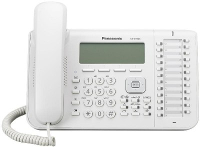Teléfono Alámbrico C/ Identificador de Llamadas, Uso Ejecutivo, Altavoz, Pantalla LCD, 3 Líneas, Color Blanco, PANASONIC KX-DT543X