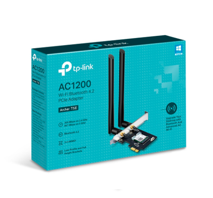 Tarjeta PCIe, Red Inalámbrica (WiFi) + Bluetooth, Doble Banda (2.4GHz y 5GHz), 2 Antenas, TP-LINK ARCHER T5E