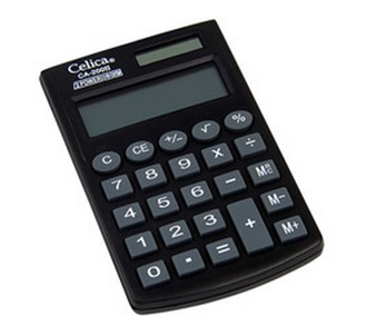Calculadora de Bolsillo, 8 Dígitos, Color Negro, Dual, CELICA CA-200