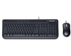Kit de Teclado y Ratón (Mouse), Modelo Desktop 600, Alámbricos (USB), Color Negro, MICROSOFT 3J2-00008