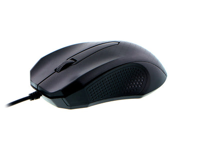 Ratón (Mouse) Óptico, Alámbrico (USB), Hasta 1000 DPI, 3 Botones, Color Negro, XTECH XTM-165